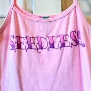 Vintage Seedless pink tank top medium